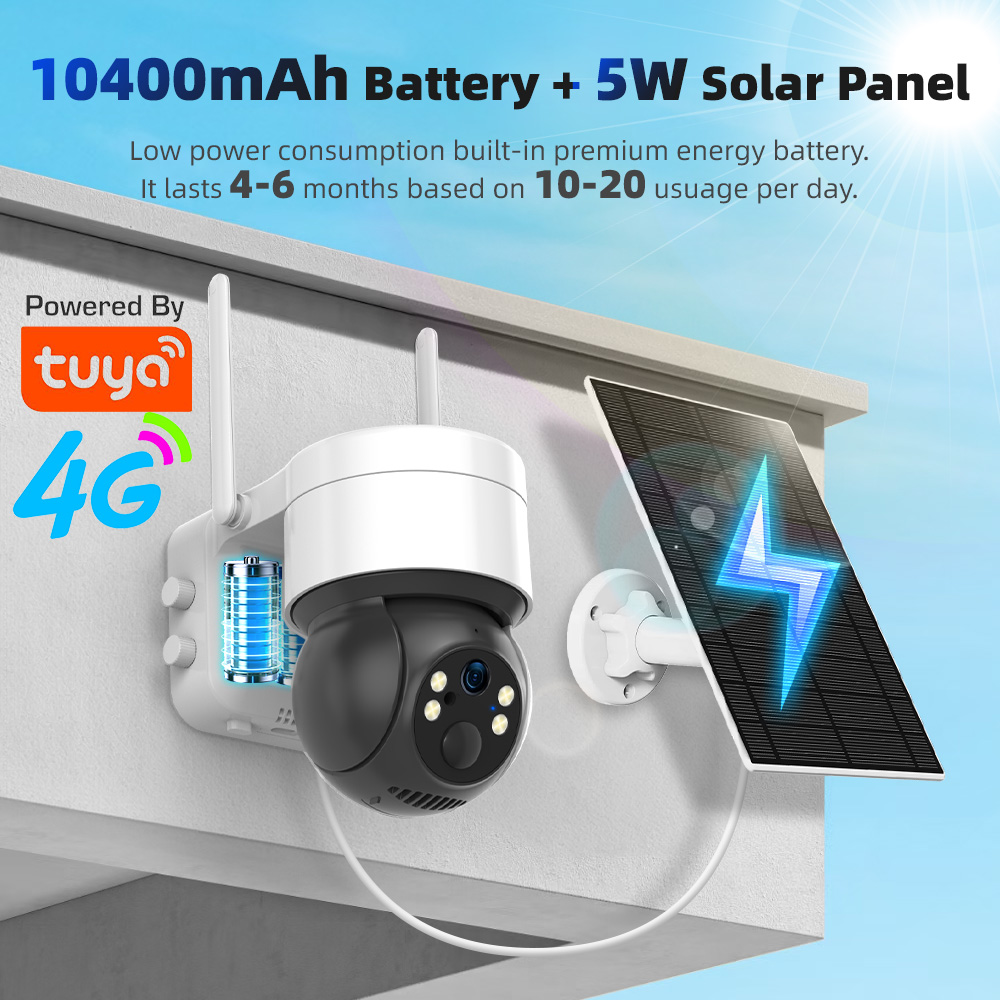 Smart Garden Arduino - Tuya SmartLife 4G 3MP IP65 Su