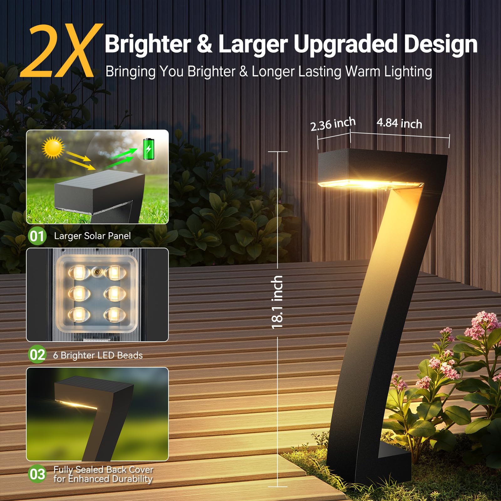 Geliştirilmiş Parlak LED Güneş - Smart Garden Lighting System incelemesi ve fiyatı