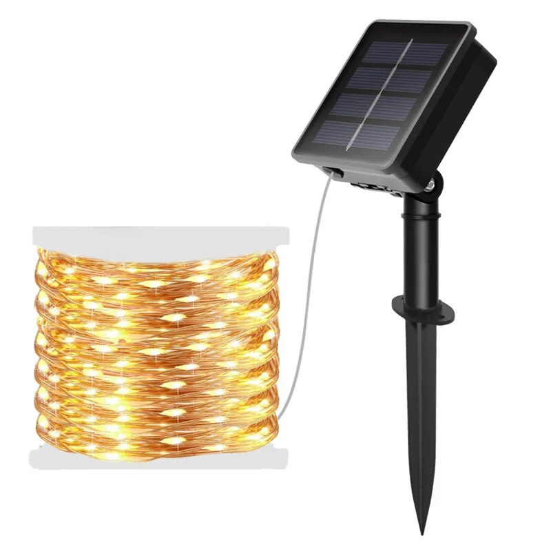 100 LED güneş peri su geçirmez - Smart Garden Lighting System incelemesi ve fiyatı